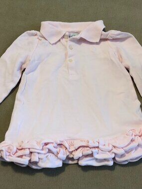 Ralph Lauren Girls Light Pink Dress Long Sleeves Size 9 Month